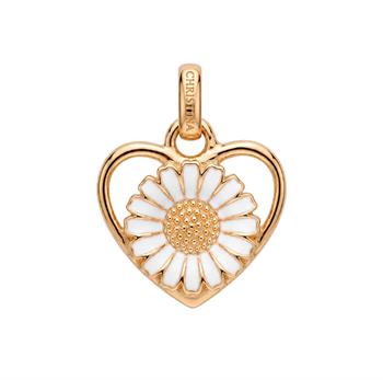 Christina Jewelry & Watches Marguerite Inside Heart vedhæng forgyldt